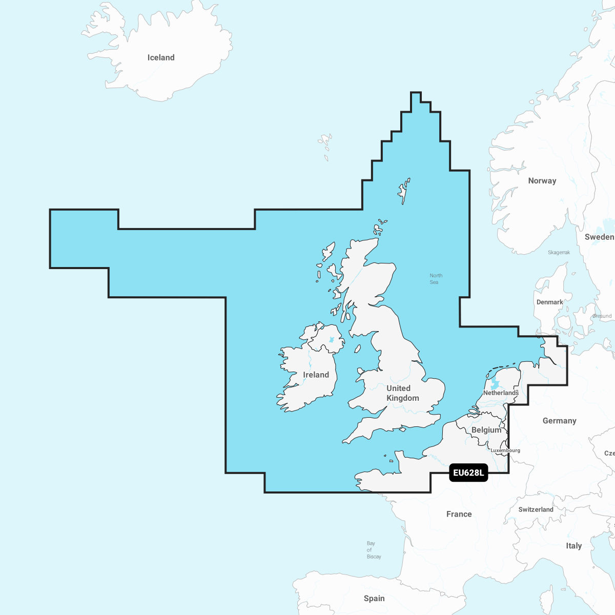 GARMIN NAVIONICS+ CHART EU628L: U.K., Ireland & Holland