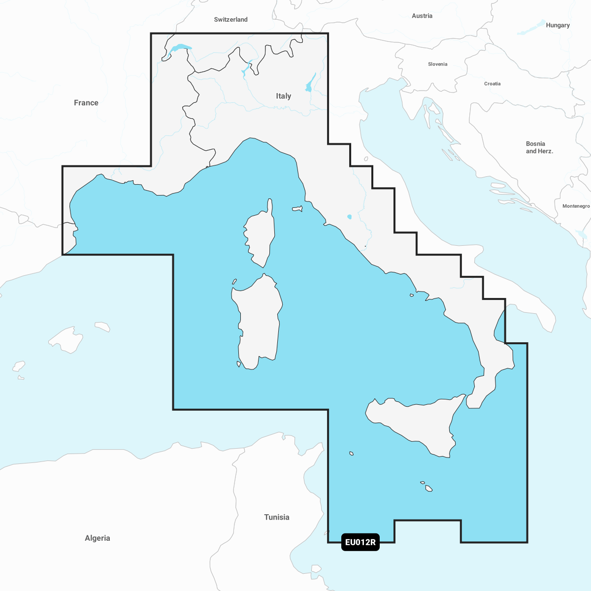 GARMIN NAVIONICS+ CHART EU012R: Mediterranean Sea, Central & West