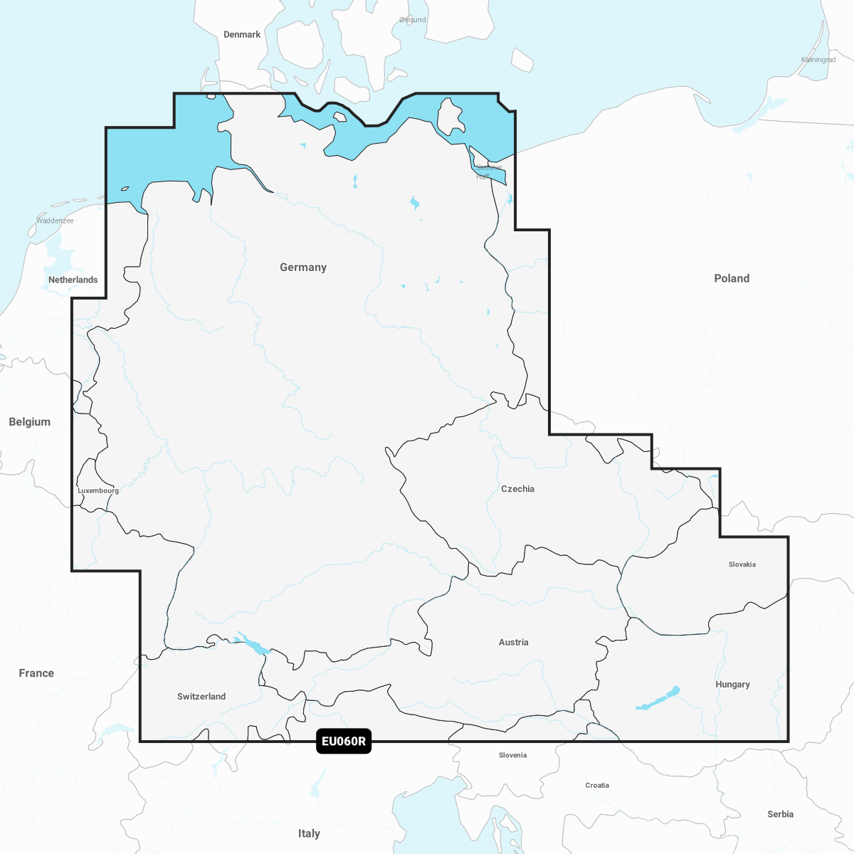GARMIN NAVIONICS+ CHART EU060R: Germany, Lakes & Rivers