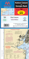 Hudson Canyon to Georges Bank Waterproof Chart, 2nd Edition