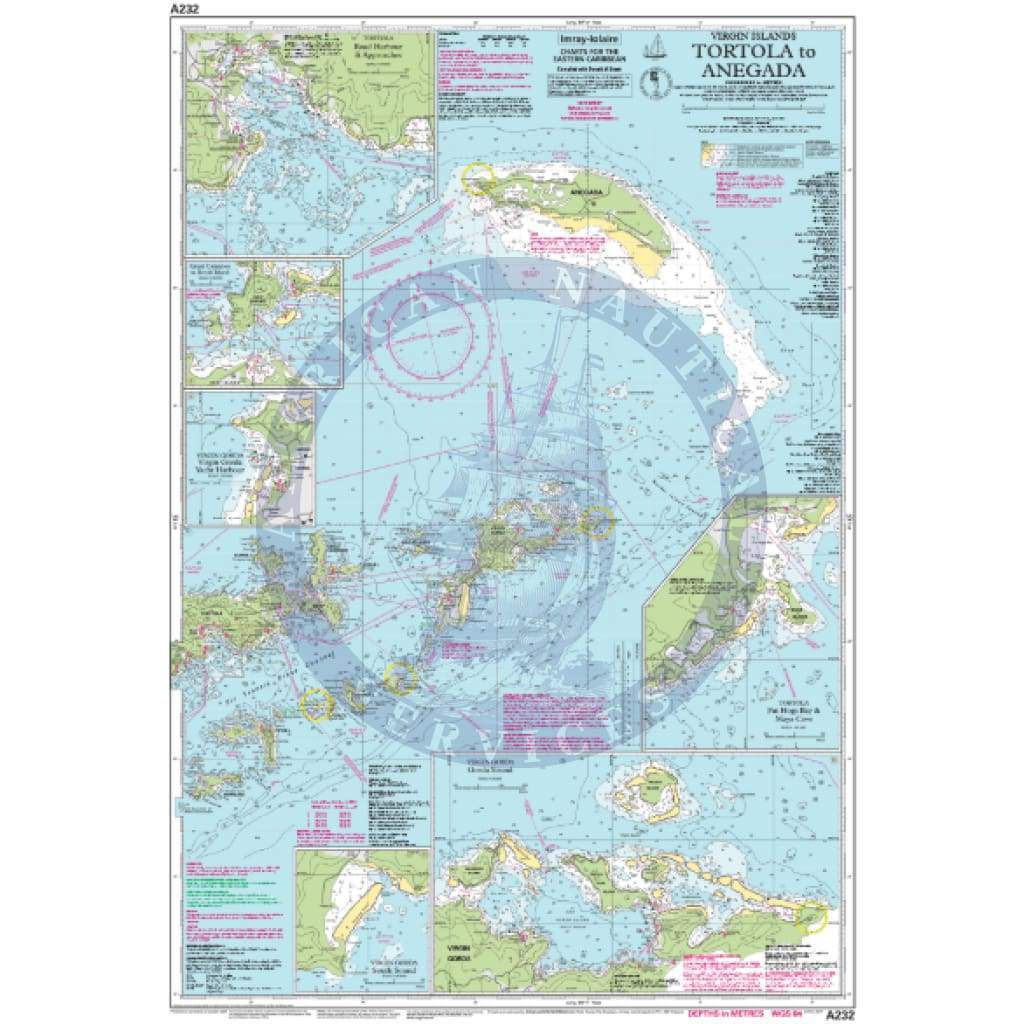 Imray Chart A233: Virgin Islands (includes A231 and A232), 2023 Edition