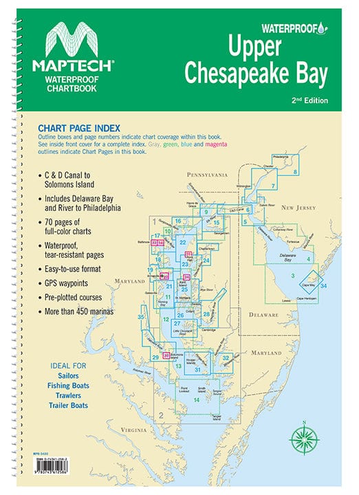 Maptech Waterproof Chartbook: Upper Chesapeake Bay, 2nd Edition