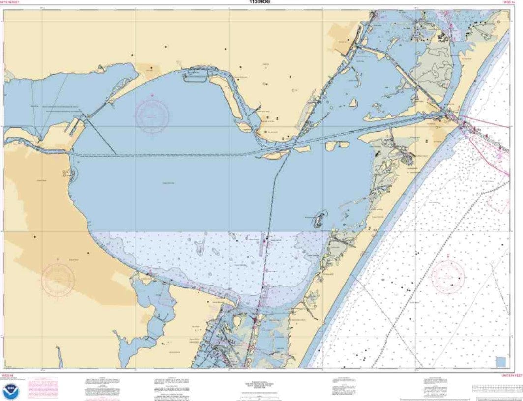 NOAA Nautical Chart 11309 Corpus Christi Bay Amnautical