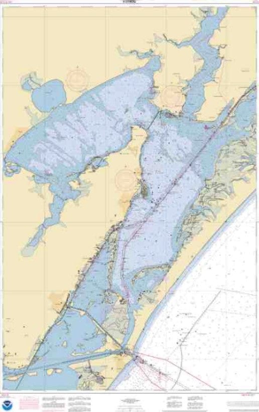 NOAA Nautical Chart 11314 ICW Carlos Bay to Redfish Bay Amnautical