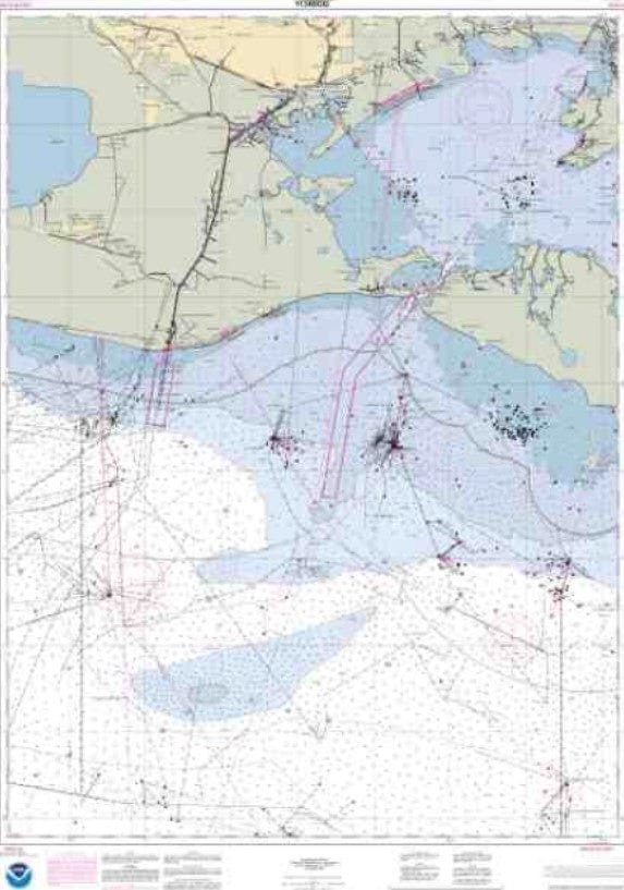 NOAA Nautical Chart 11349 Vermilion Bay and Approaches Amnautical