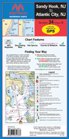 Sandy Hook, NJ to Atlantic City, NJ Waterproof Chart, 5th Edition