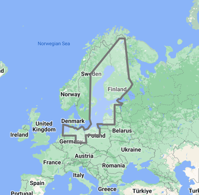 Timezero TZ Map: Baltic Sea
