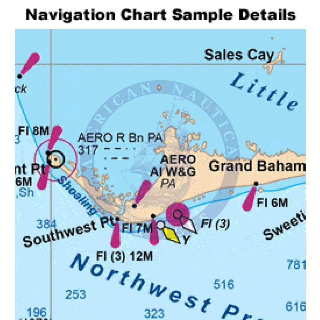 Bahamas Crossing – Bimini and West End Navigation Chart 38B