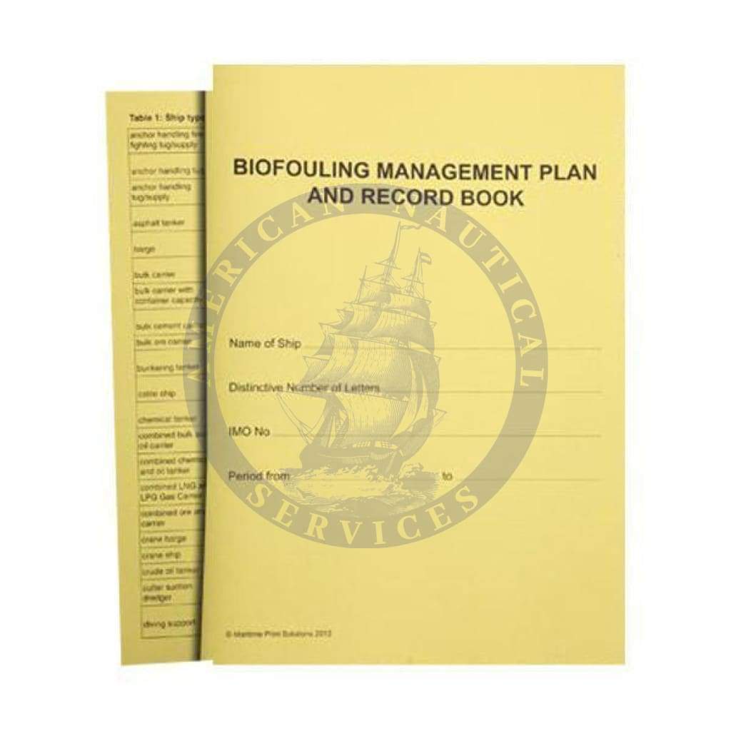 Biofouling Management Plan and Record Book