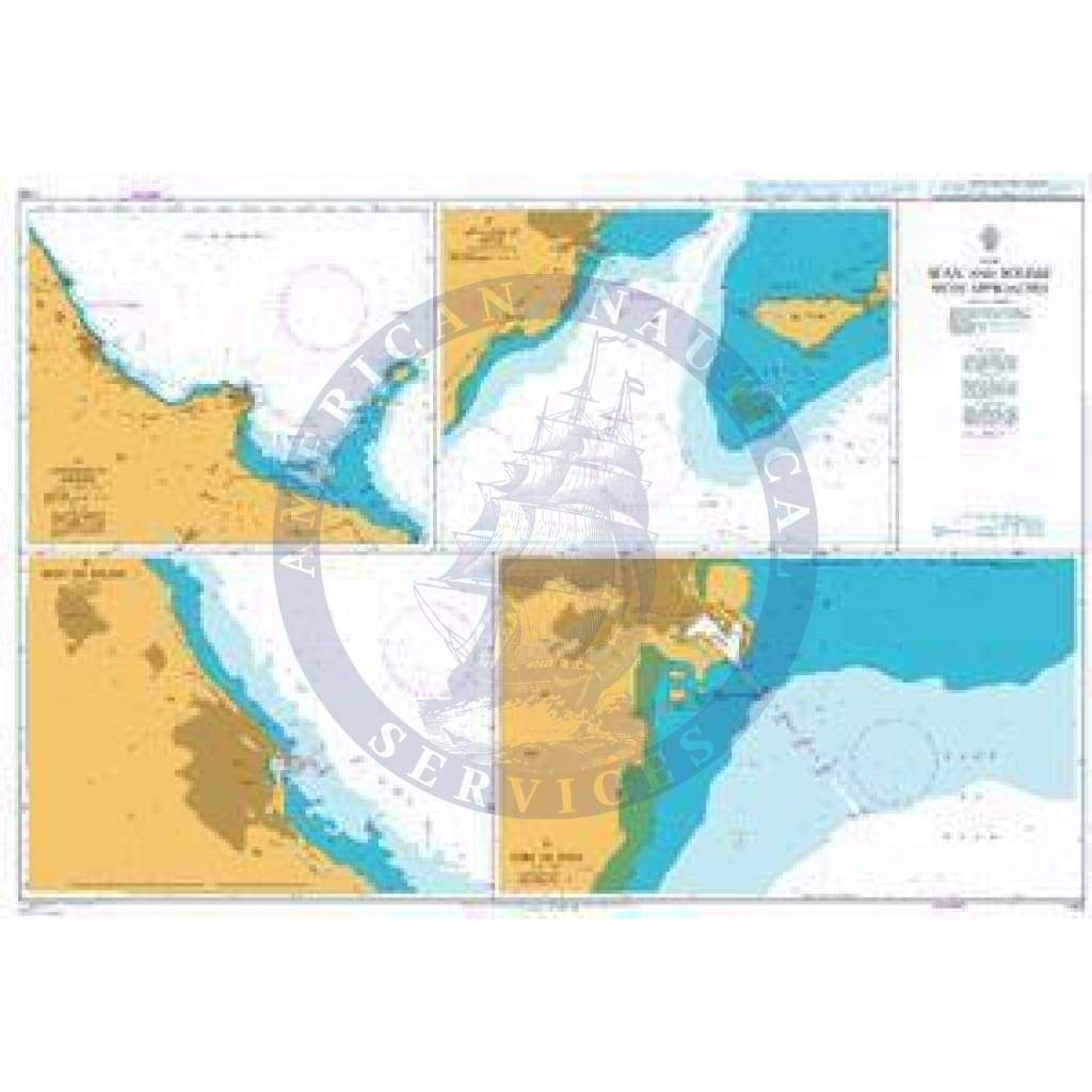 British Admiralty Nautical Chart  1162: Sfax and Sousse with Approaches