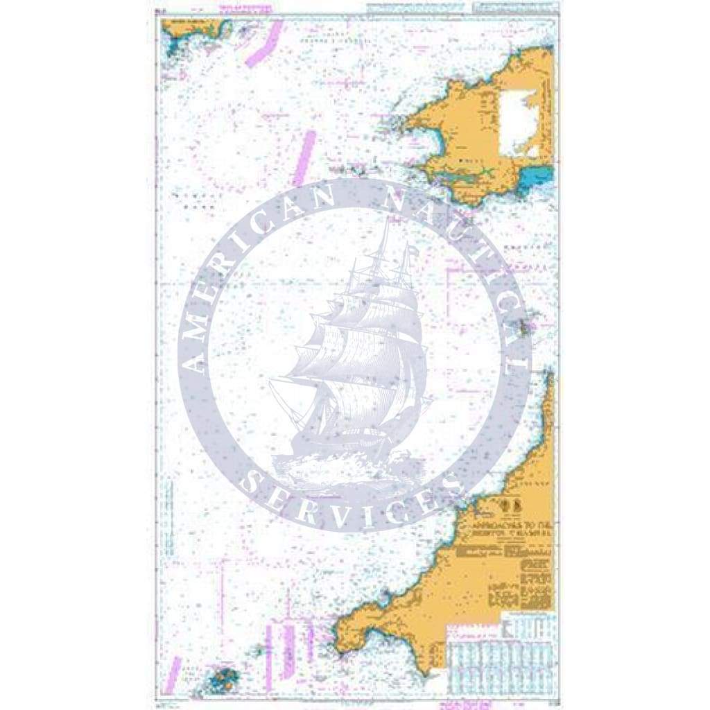 British Admiralty Nautical Chart 1178: Approaches to the Bristol Channel
