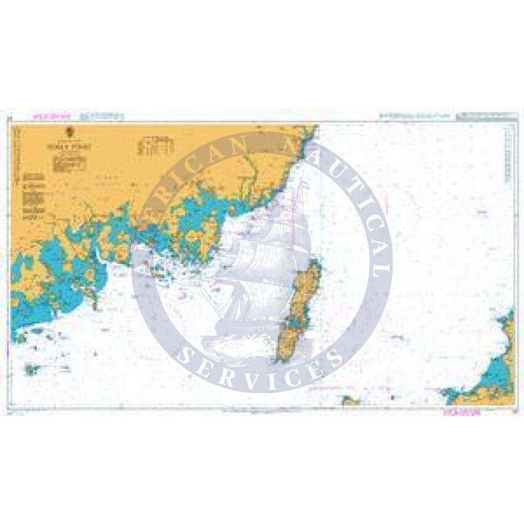 British Admiralty Nautical Chart 127: Korea and Japan, Korea Strait