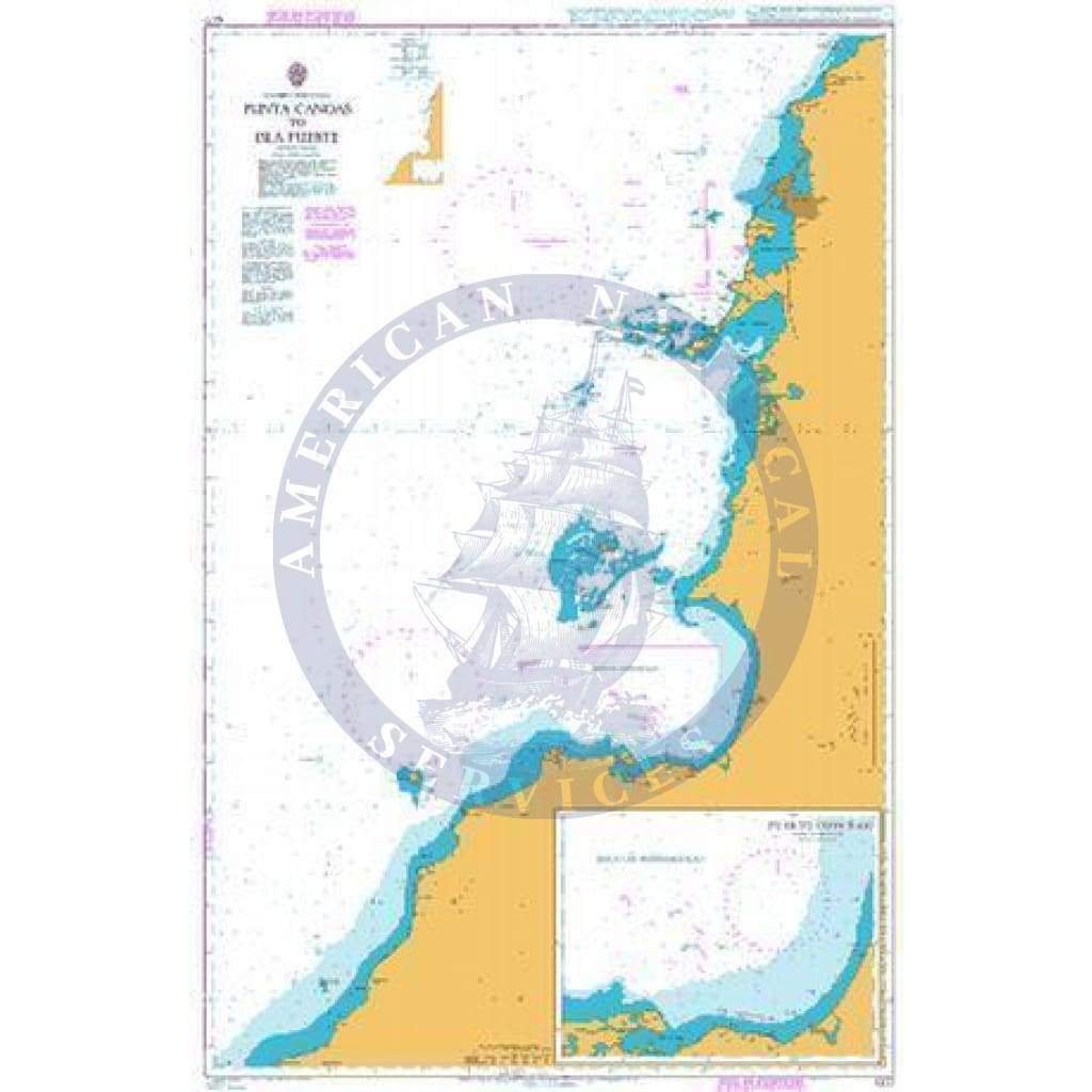 British Admiralty Nautical Chart 1277: Punta Canoas to Isla Fuerte