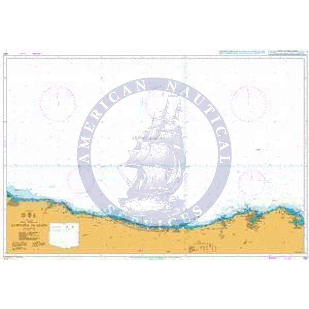 British Admiralty Nautical Chart  1291: Santona to Gijon