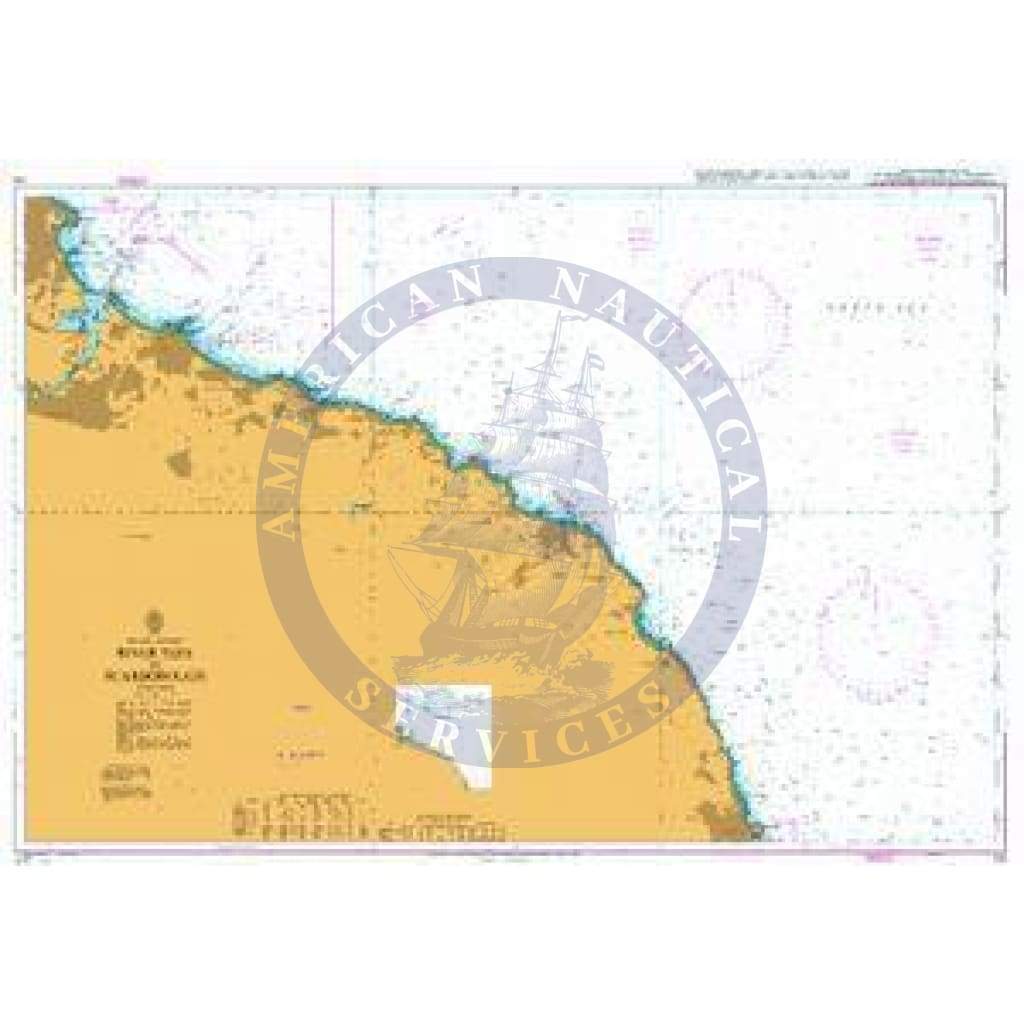 British Admiralty Nautical Chart 134: England – East Coast, River Tees to Scarborough