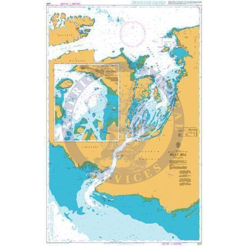 British Admiralty Nautical Chart  1420: Indonesia, Papua - North West Coast, Selat Sele
