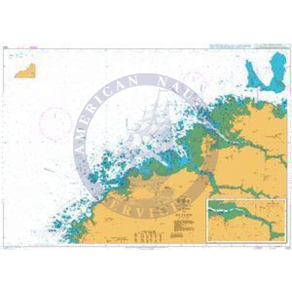 British Admiralty Nautical Chart  1432: Le Four to Ile Vierge