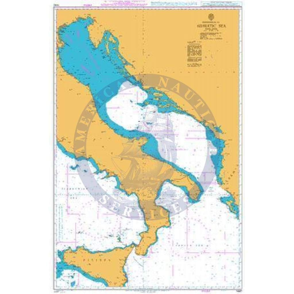 British Admiralty Nautical Chart 1440: Adriatic Sea
