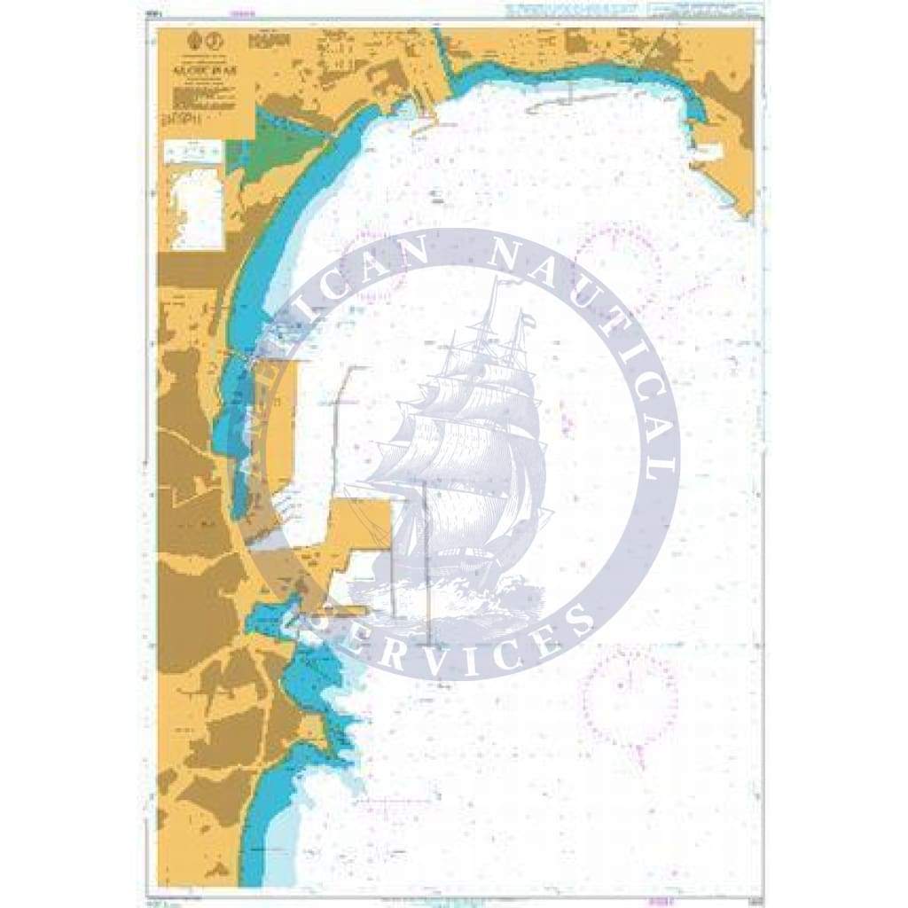 British Admiralty Nautical Chart  1455: Mediterranean Sea, Spain - South Coast, Algeciras