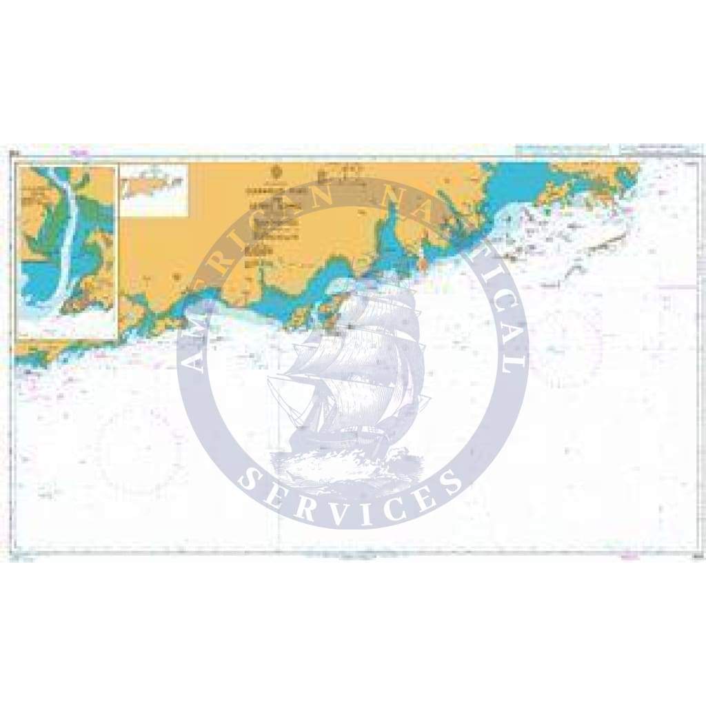 British Admiralty Nautical Chart  1555: Dafangji Dao to Hong Kong