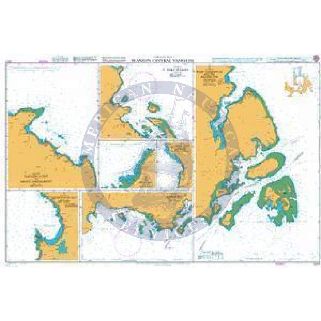 British Admiralty Nautical Chart 1577: South Pacific Ocean, Plans in Central Vanuatu