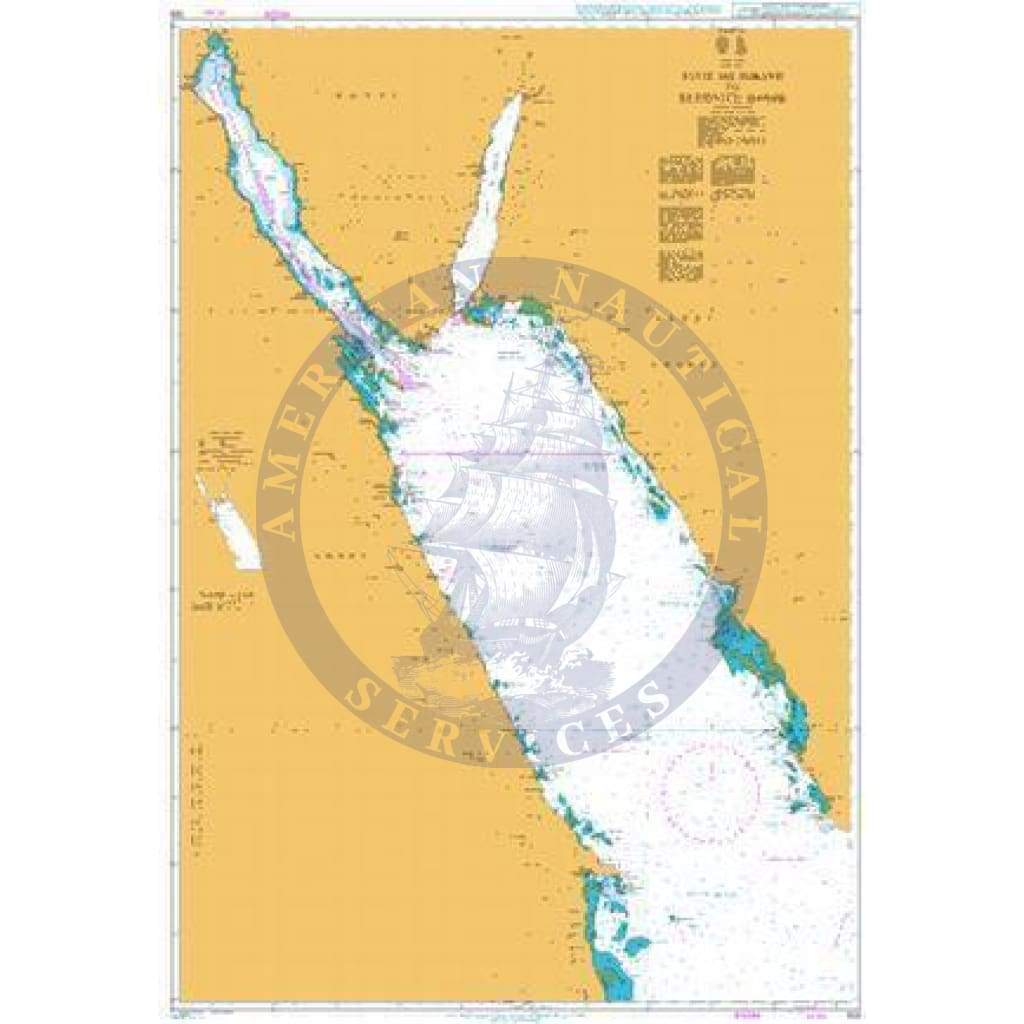British Admiralty Nautical Chart 159: Suez (As Suways) to Berenice (Barnis)