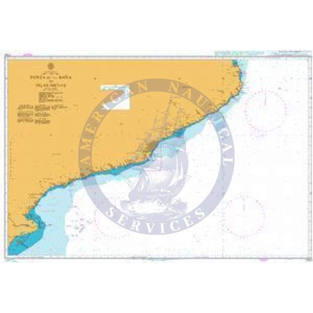 British Admiralty Nautical Chart 1704: Punta de la Bana to Islas Medas