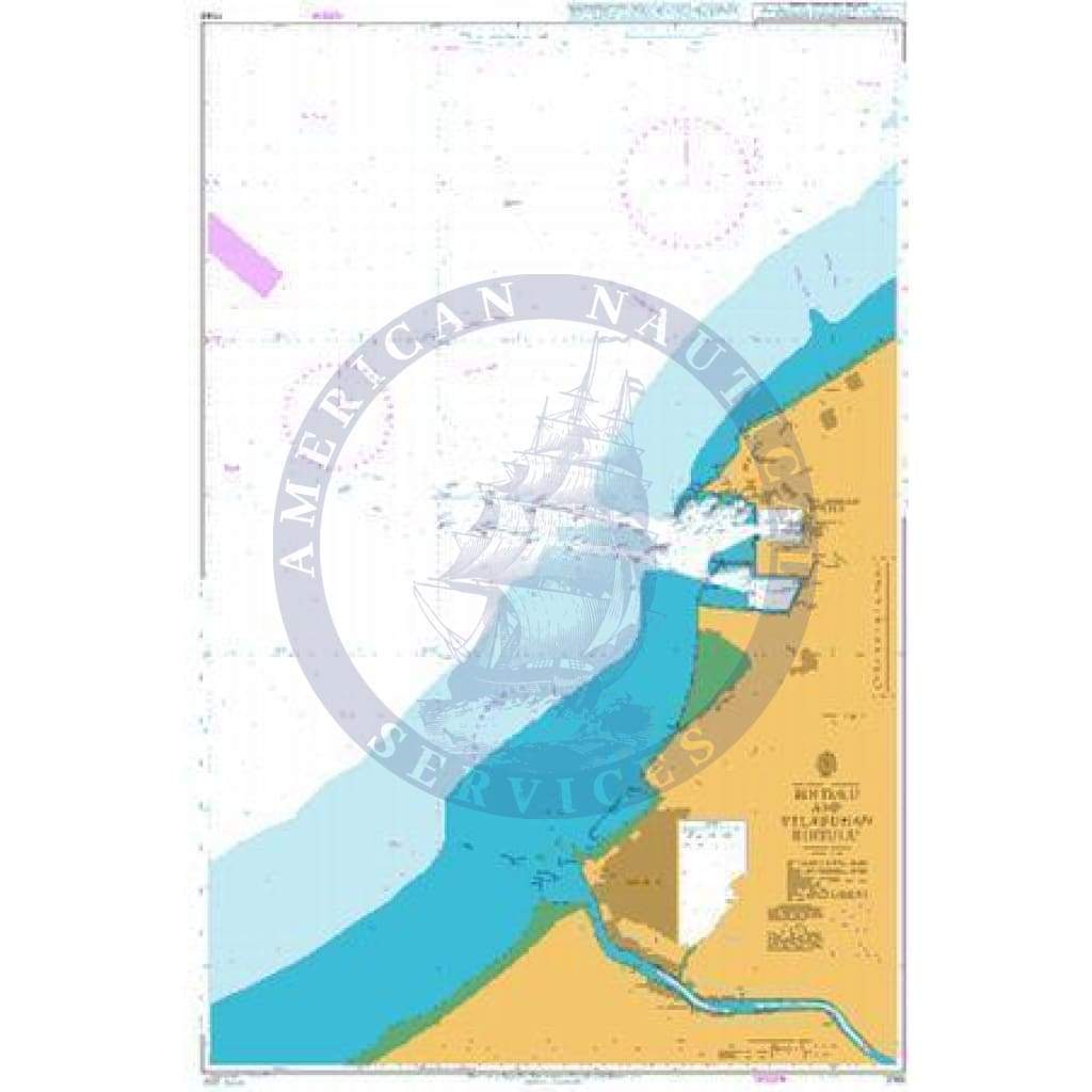 British Admiralty Nautical Chart  1748: Bintulu and Pelabuhan Bintulu