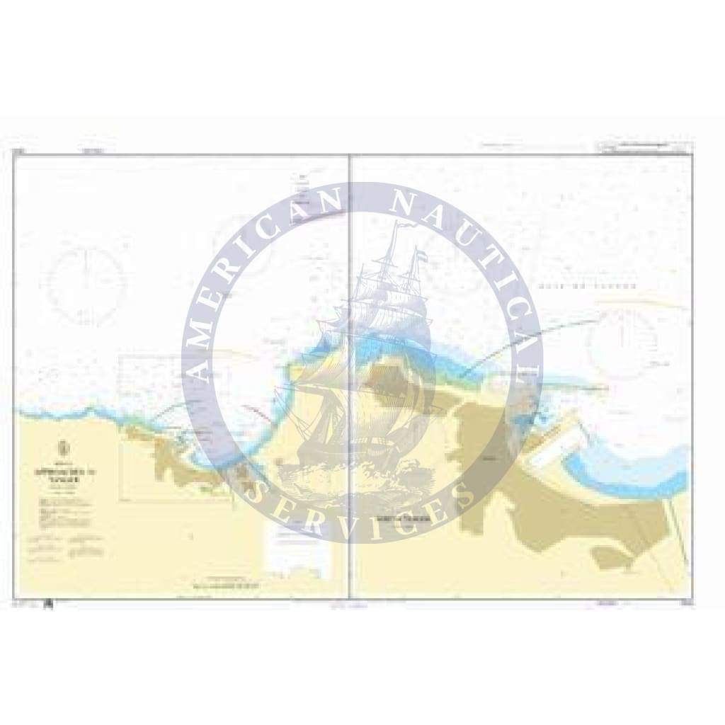 British Admiralty Nautical Chart 1912: Approaches to Tanger