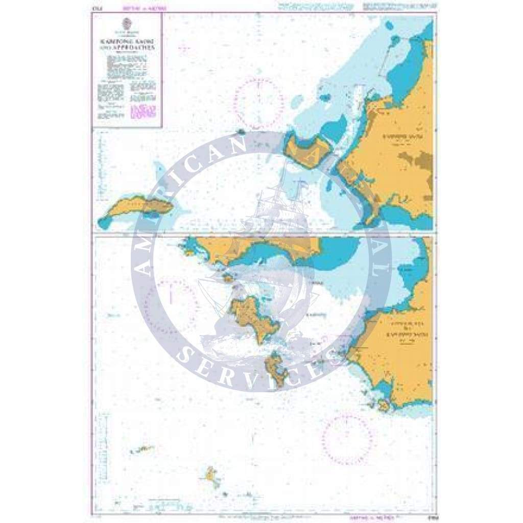 British Admiralty Nautical Chart 2103: Gulf of Thailand, Cambodia, Sihanoukville and Approaches
