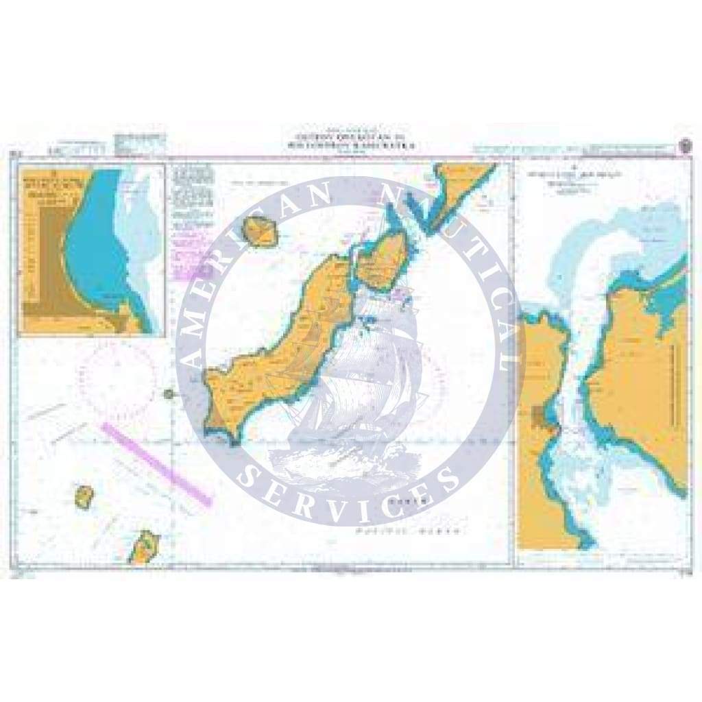 British Admiralty Nautical Chart 2128: Ostrov Onekotan to Poluostrov Kamchatka