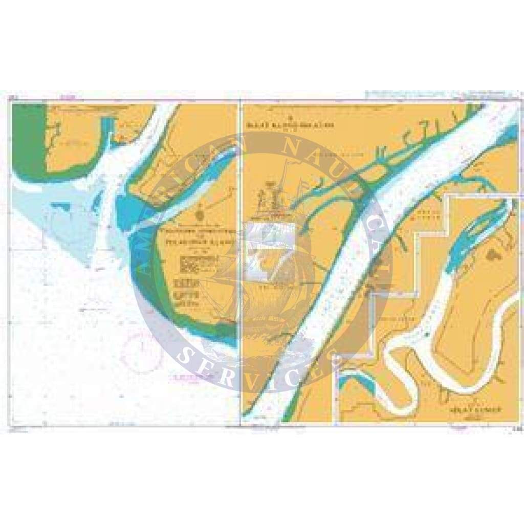 British Admiralty Nautical Chart 2153: Southern Approaches to Pelabuhan Klang