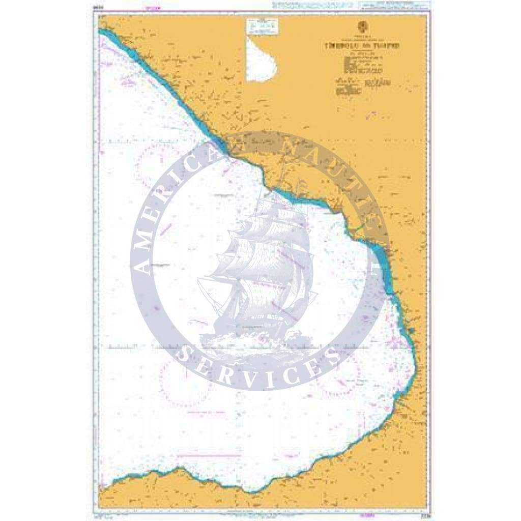 British Admiralty Nautical Chart  2236: Tirebolu to Tuapse