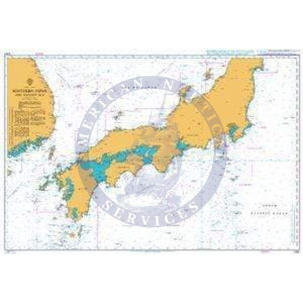British Admiralty Nautical Chart 2347: Southern Japan and Adjacent Seas