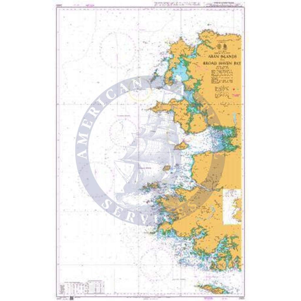 British Admiralty Nautical Chart 2420: Ireland - West Coast, Aran Islands to Broad Haven Bay