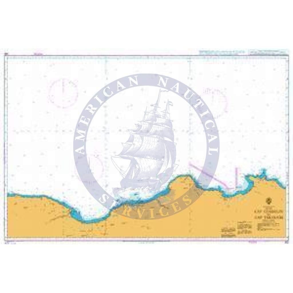 British Admiralty Nautical Chart 252: Cap Corbelin to Cap Takouch