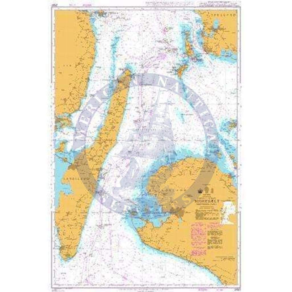British Admiralty Nautical Chart 2597: Denmark, Entrance to the Baltic, Storebælt, Southern Part
