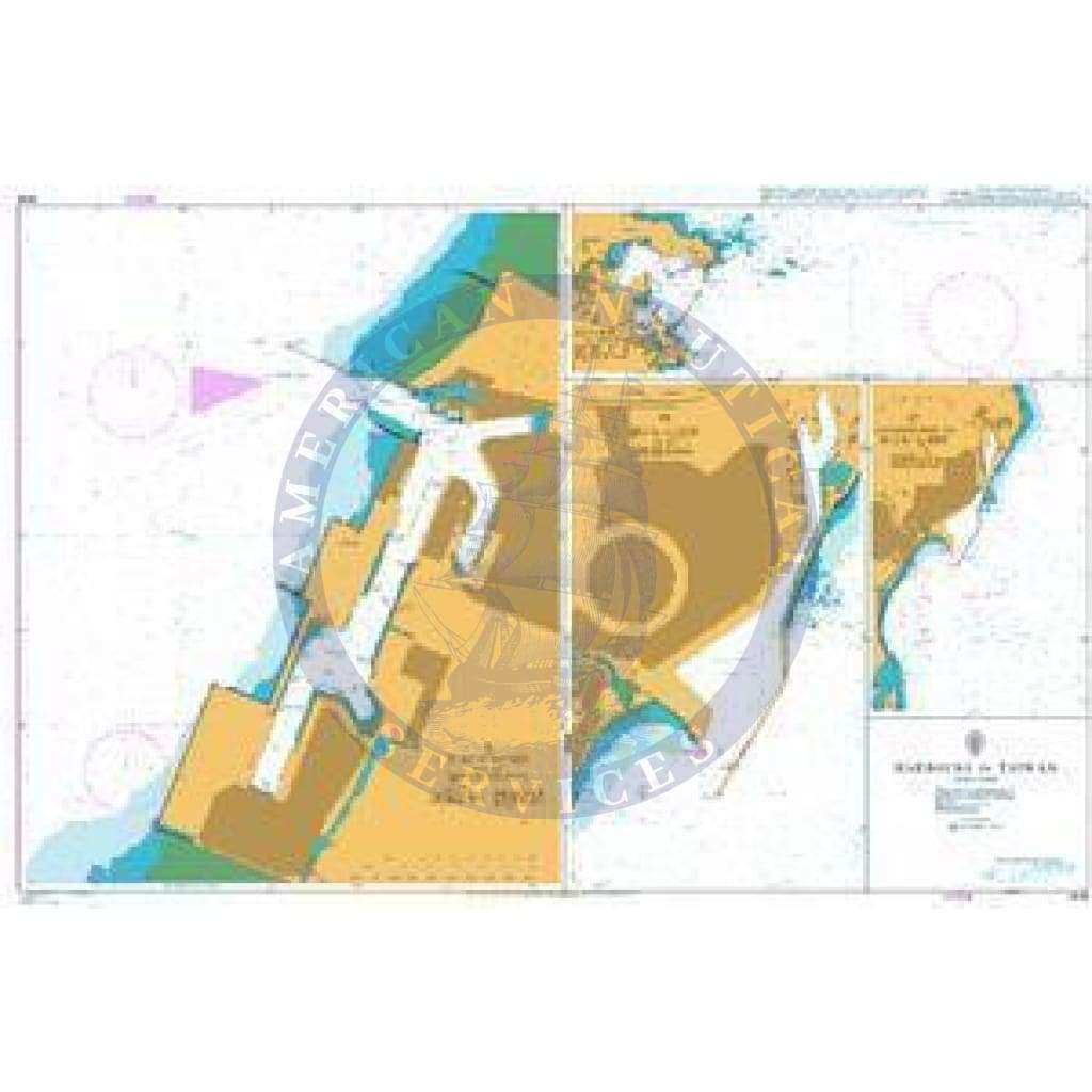 British Admiralty Nautical Chart   2618: Harbours in Taiwan