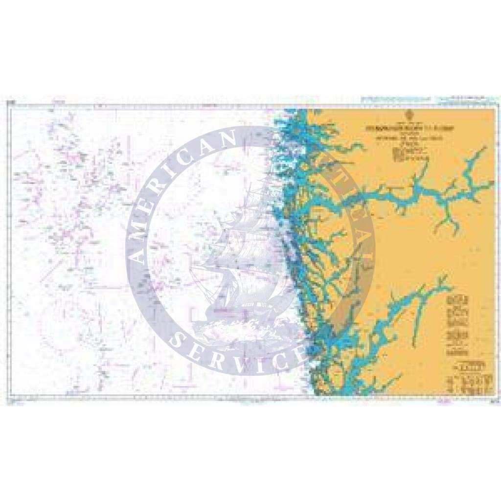 British Admiralty Nautical Chart 2673: Selbjornsfjorden to Floro including Offshore Oil and Gas Fields
