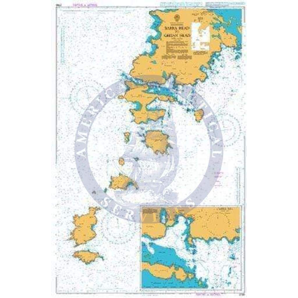 British Admiralty Nautical Chart 2769: Scotland – West Coast, Outer Hebrides, Barra Head to Greian Head. Castle Bay
