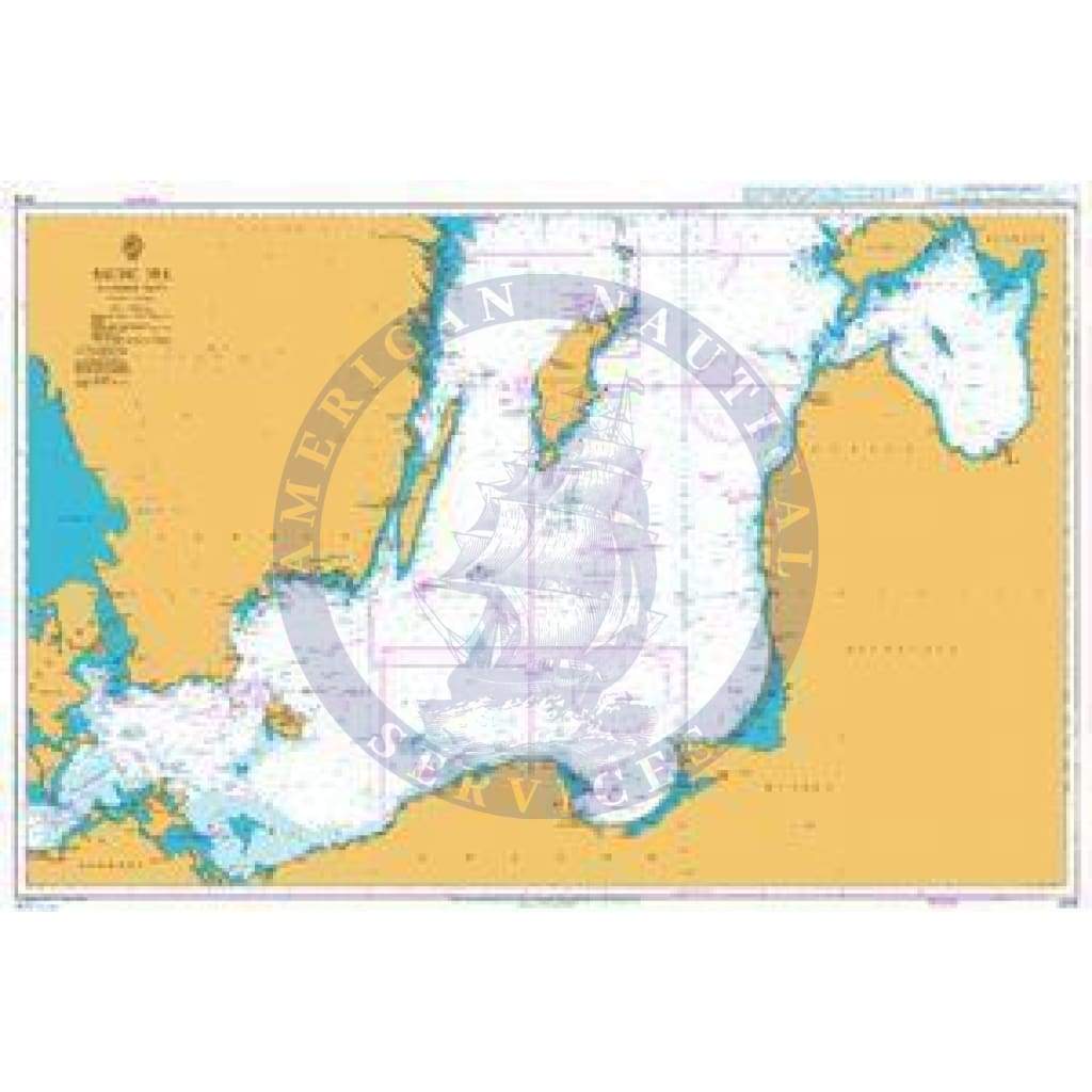 British Admiralty Nautical Chart 2816: Baltic Sea, Southern Sheet