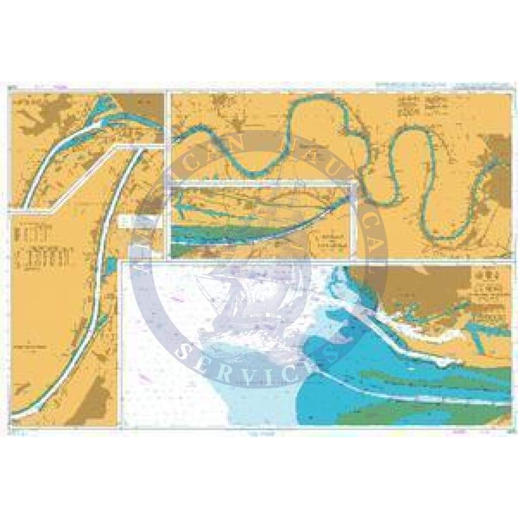 British Admiralty Nautical Chart 2879: La Seine