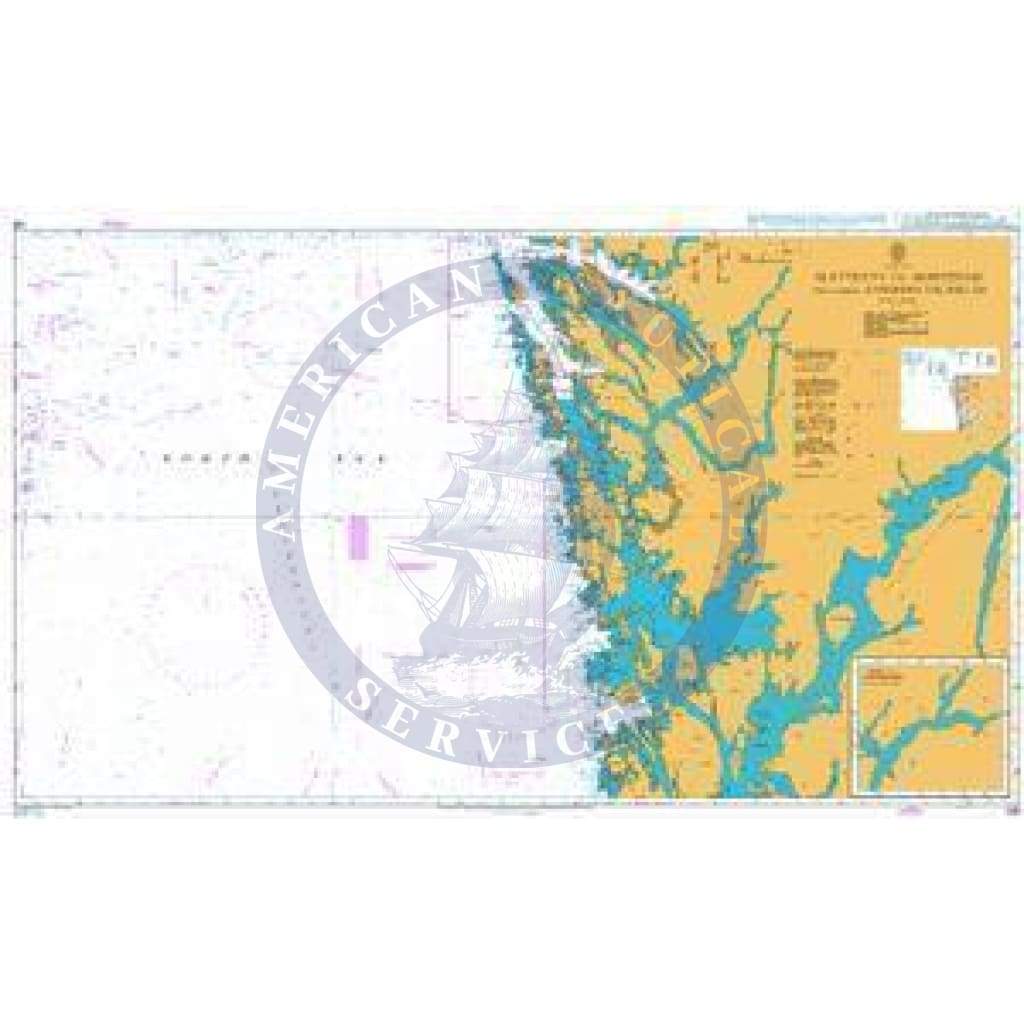 British Admiralty Nautical Chart  288: Slatteroy to Mongstad Including Offshore Oil Fields