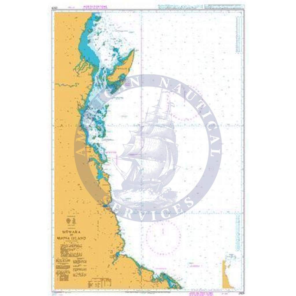 British Admiralty Nautical Chart  2929: Mtwara to Mafia Island