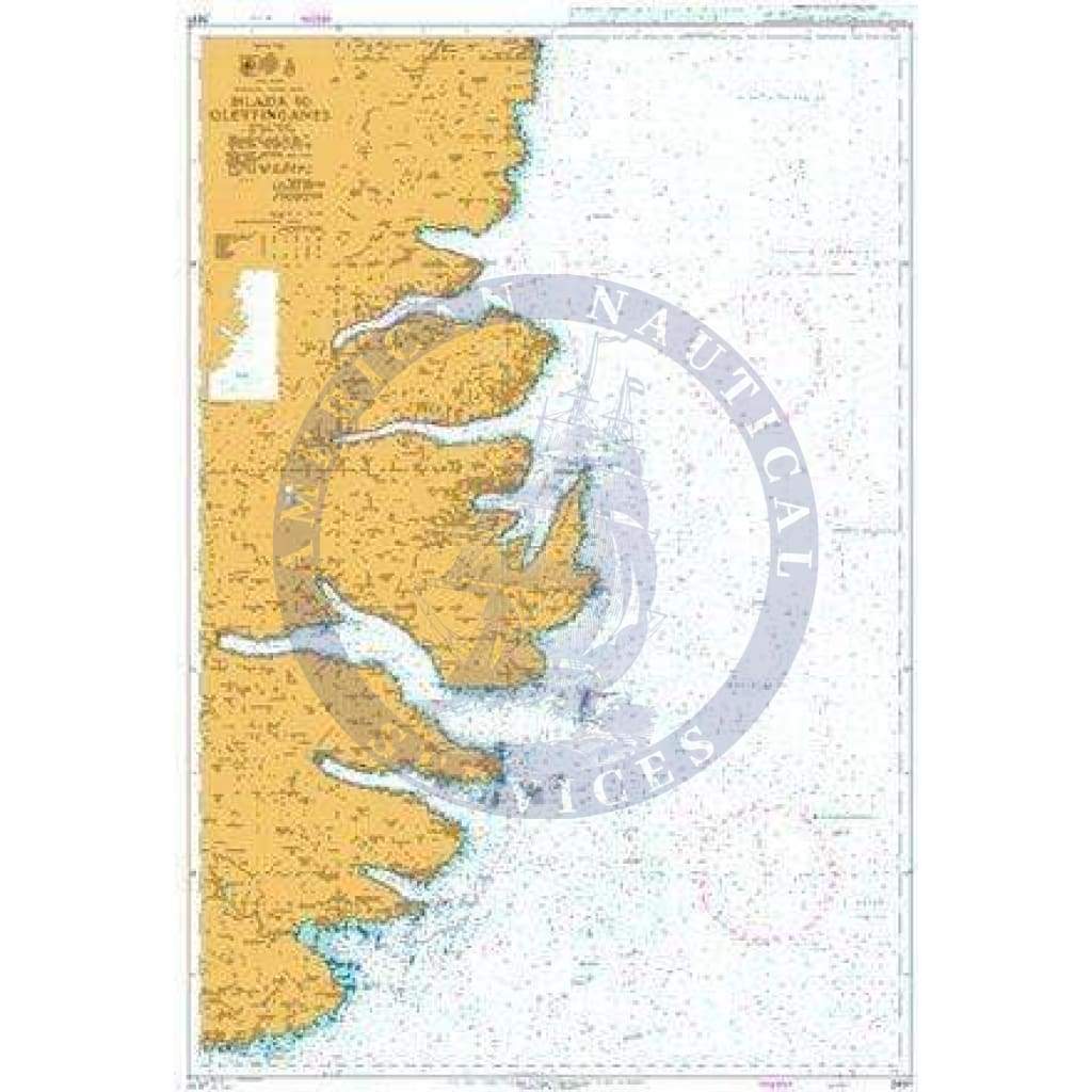 British Admiralty Nautical Chart  2937: Hlada to Glettinganes