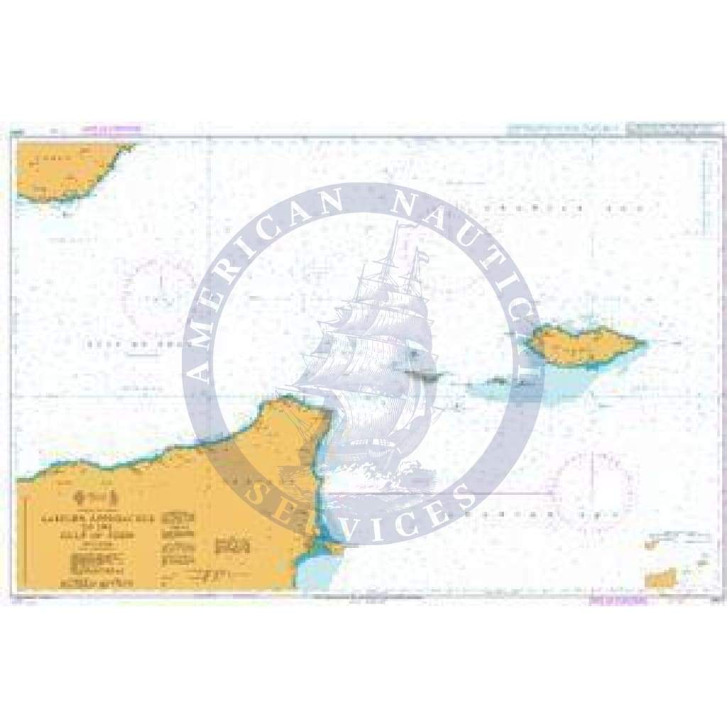 British Admiralty Nautical Chart  2970: Eastern Approaches to the Gulf of Aden