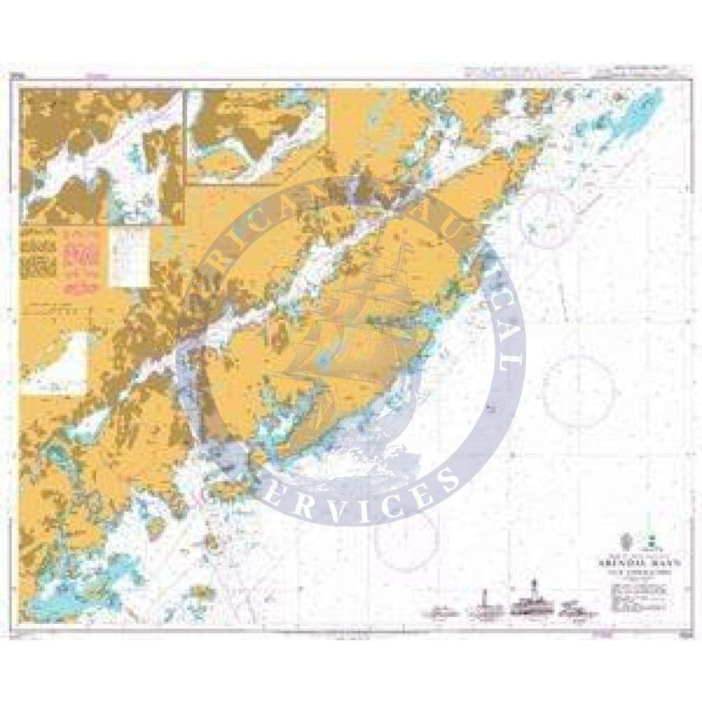 British Admiralty Nautical Chart  3506: Arendal Havn and Approaches