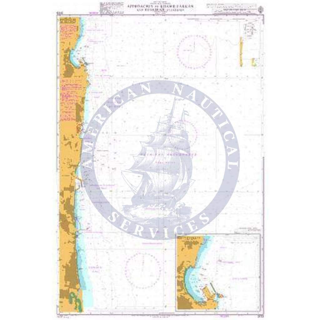British Admiralty Nautical Chart 3723: Approaches to Khawr Fakkan and Fujairah (Fujayrah)