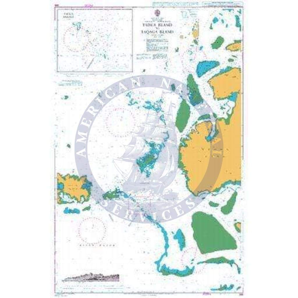 British Admiralty Nautical Chart  386: Yadua Island to Yaqaga Island