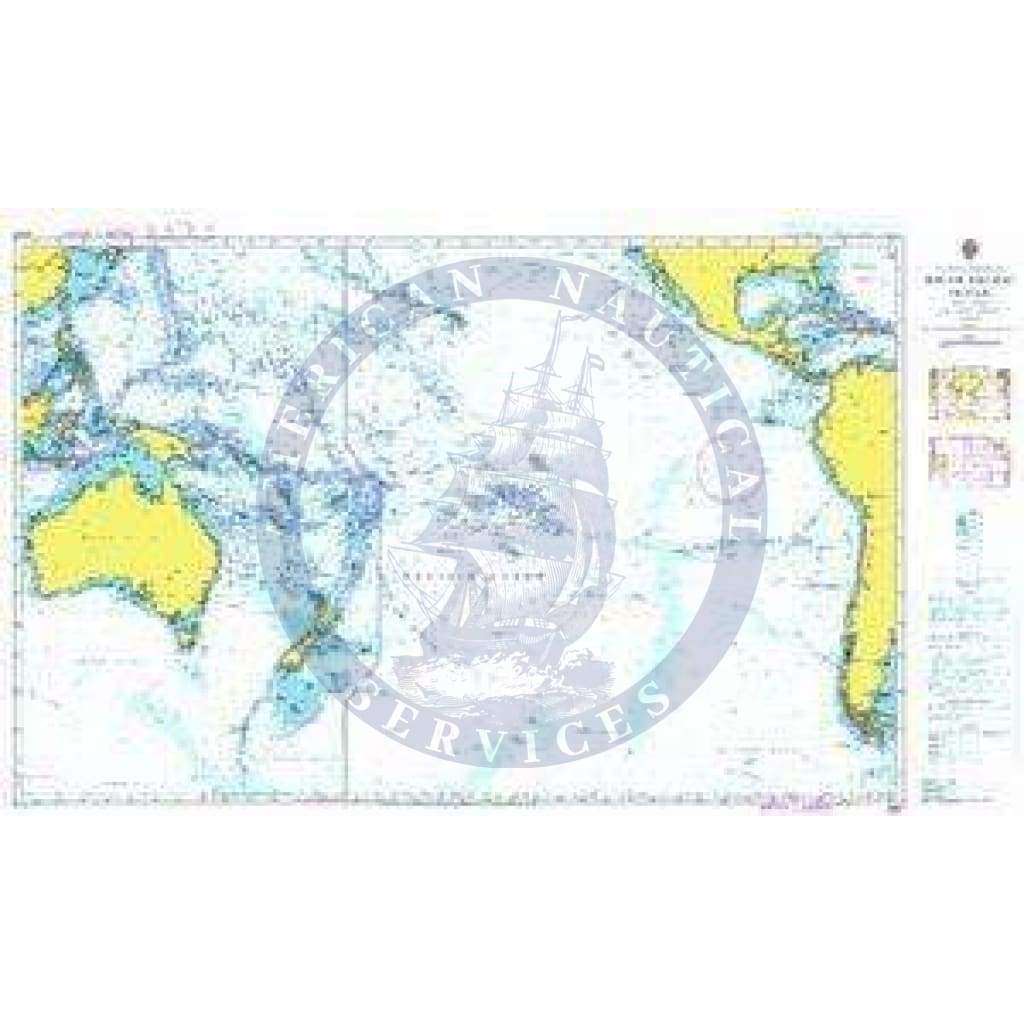 British Admiralty Nautical Chart 4007: A Planning Chart for the South Pacific Ocean